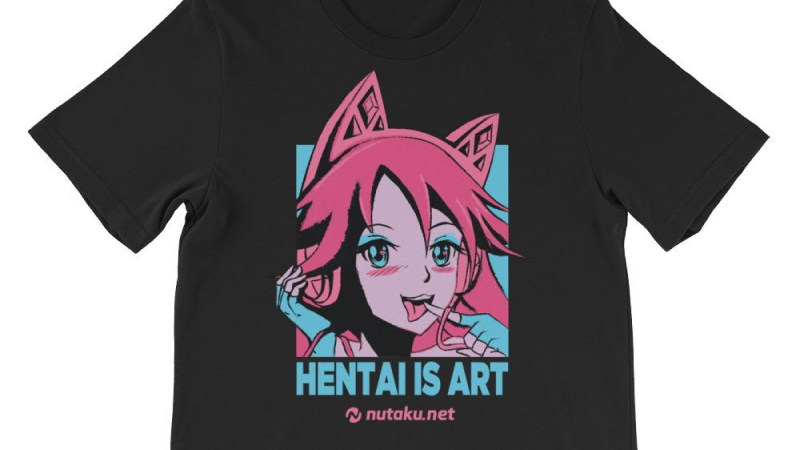 流行的“Hentai is Art”衬衫的图片